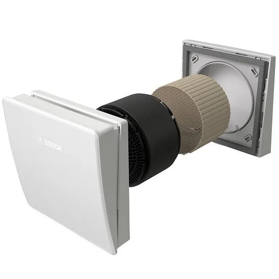 Bosch dezentrale Lüftung V3000D 55 /K Komplettset: mit Montagerohr und Hauben 7738113829