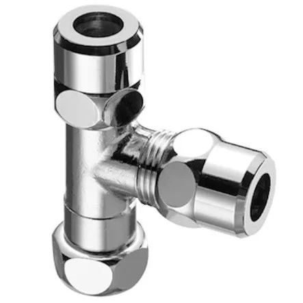 Schell T-Stück bewegliche Überwurfmutter, 3/8'', chrom 041000699